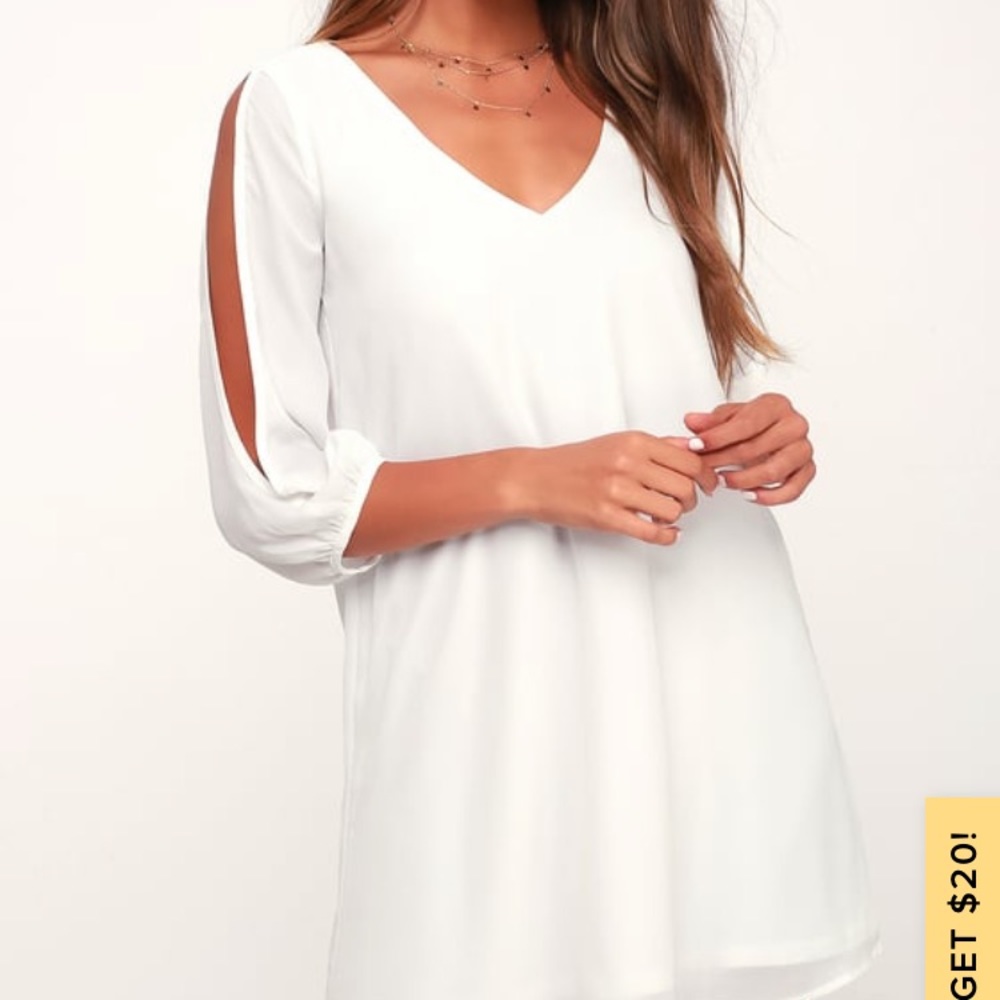 Lulu’s white cocktail dress